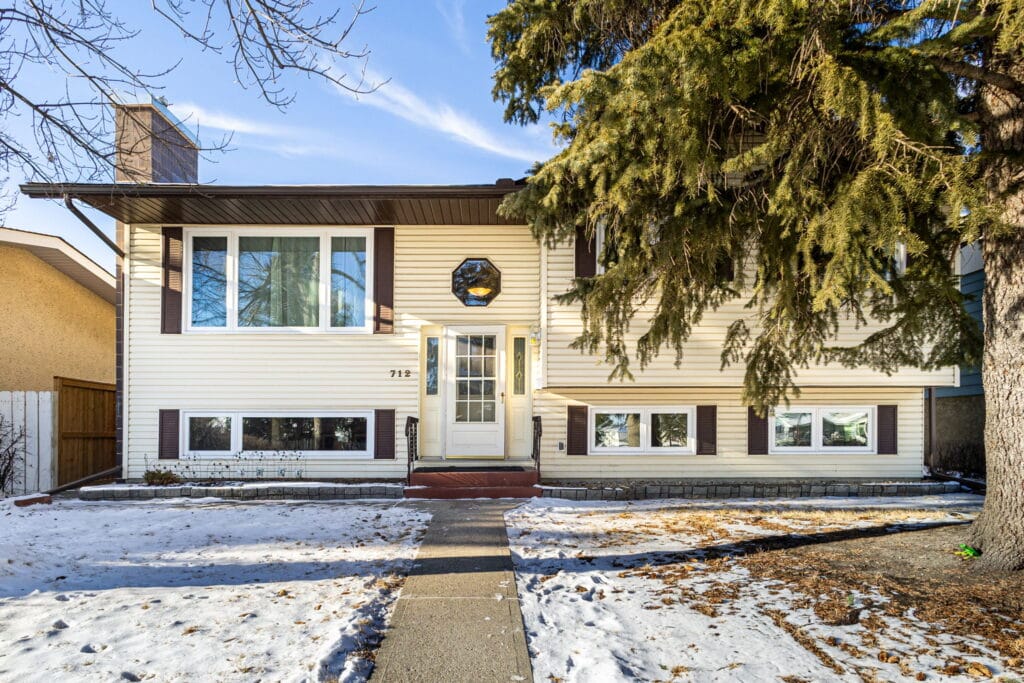 Exterior of a Calgary-area home in winter